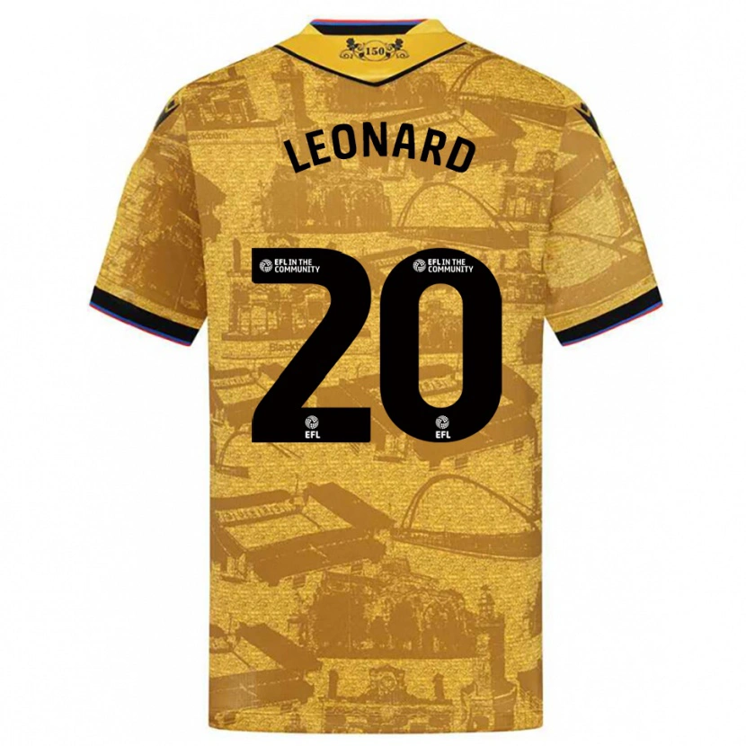 Danxen Niño Camiseta Harry Leonard #20 Oro Negro 2ª Equipación 2025/26 La Camisa México