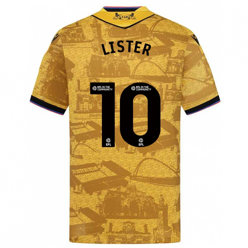 Danxen Niño Camiseta Harry Lister #10 Oro Negro 2ª Equipación 2025/26 La Camisa México
