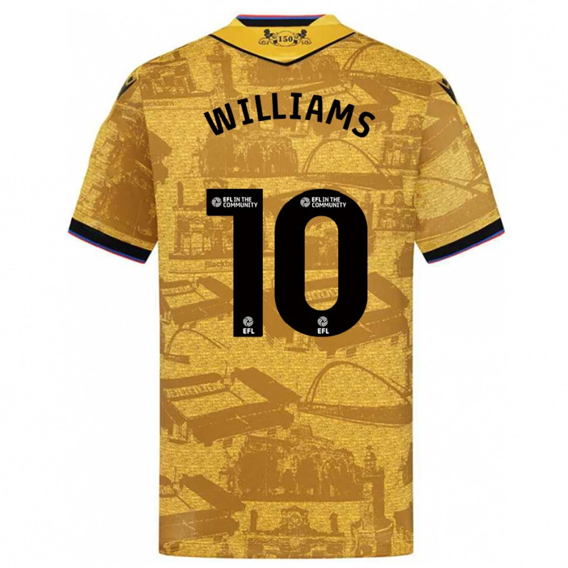 Danxen Niño Camiseta Chloe Williams #10 Oro Negro 2ª Equipación 2025/26 La Camisa México