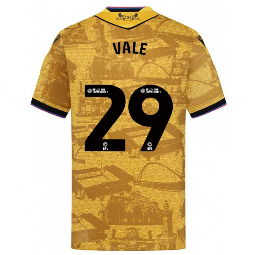 Danxen Niño Camiseta Jack Vale #29 Oro Negro 2ª Equipación 2025/26 La Camisa México