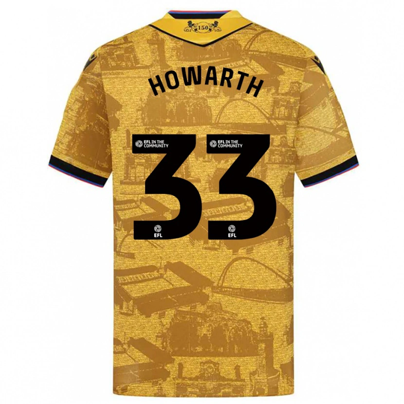 Danxen Niño Camiseta Taylor Howarth #33 Oro Negro 2ª Equipación 2025/26 La Camisa México