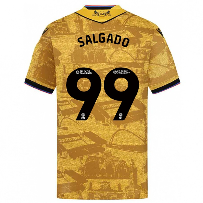 Danxen Niño Camiseta Shanell Salgado #99 Oro Negro 2ª Equipación 2025/26 La Camisa México
