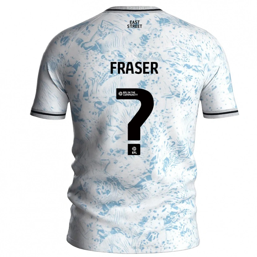 Danxen Niño Camiseta Scott Fraser #0 Blanco Azul Celeste 2ª Equipación 2025/26 La Camisa México