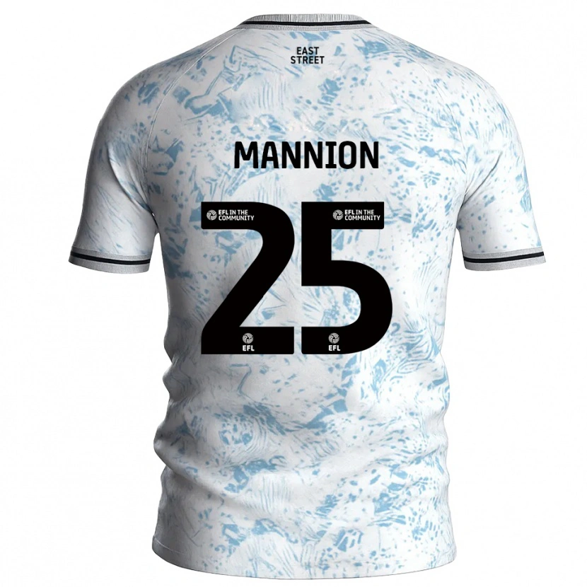 Danxen Niño Camiseta Will Mannion #25 Blanco Azul Celeste 2ª Equipación 2025/26 La Camisa México