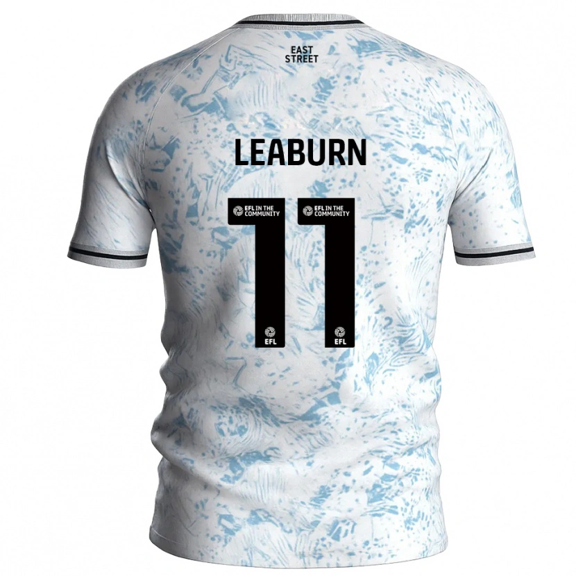 Danxen Niño Camiseta Miles Leaburn #11 Blanco Azul Celeste 2ª Equipación 2025/26 La Camisa México