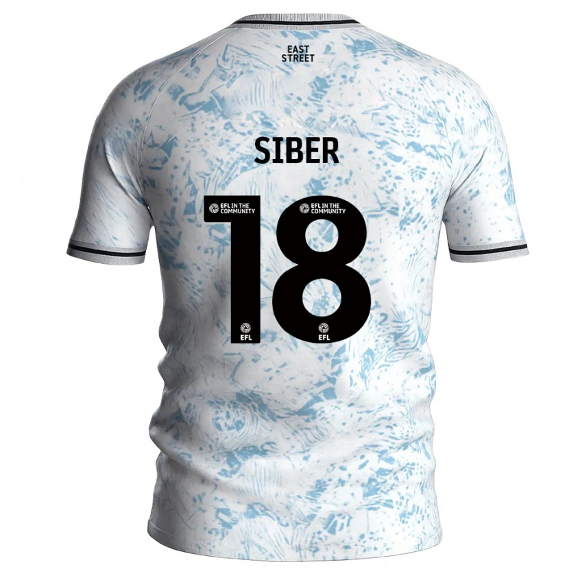 Danxen Niño Camiseta Gloria Siber #18 Blanco Azul Celeste 2ª Equipación 2025/26 La Camisa México