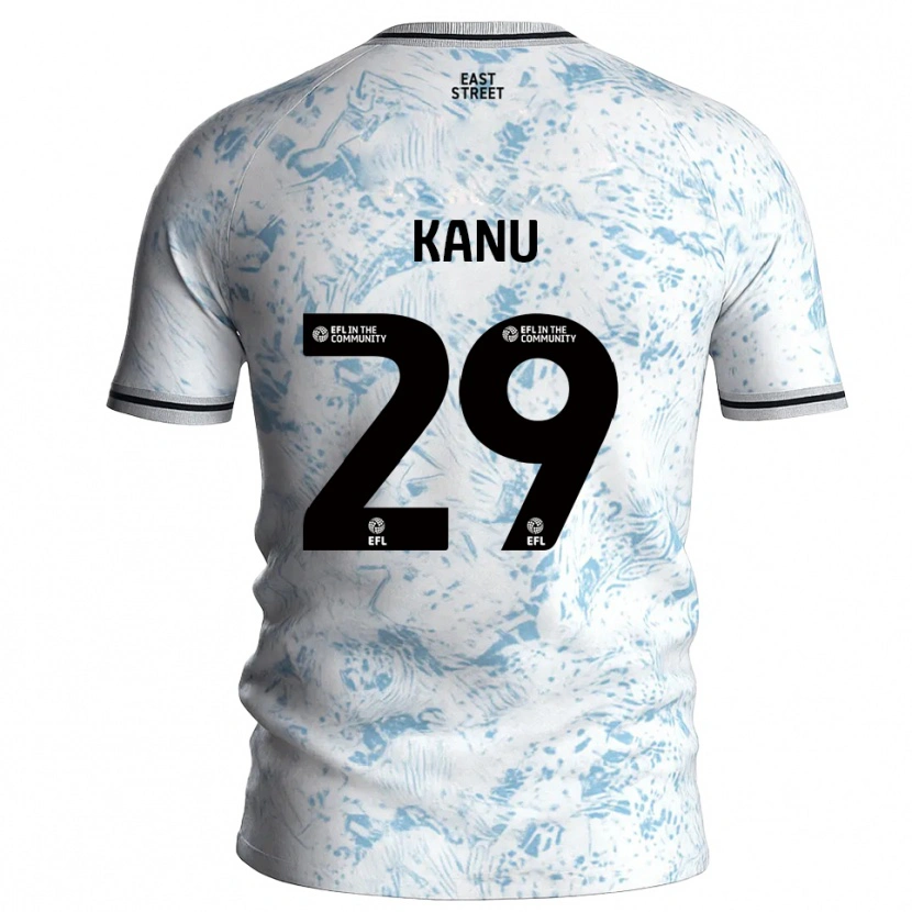Danxen Niño Camiseta Daniel Kanu #29 Blanco Azul Celeste 2ª Equipación 2025/26 La Camisa México