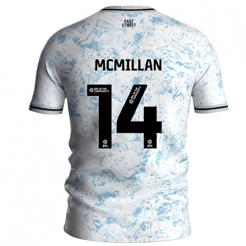 Danxen Niño Camiseta Ellis Mcmillan #14 Blanco Azul Celeste 2ª Equipación 2025/26 La Camisa México