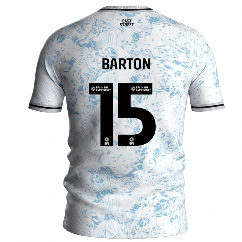 Danxen Niño Camiseta Kayleigh Barton #15 Blanco Azul Celeste 2ª Equipación 2025/26 La Camisa México