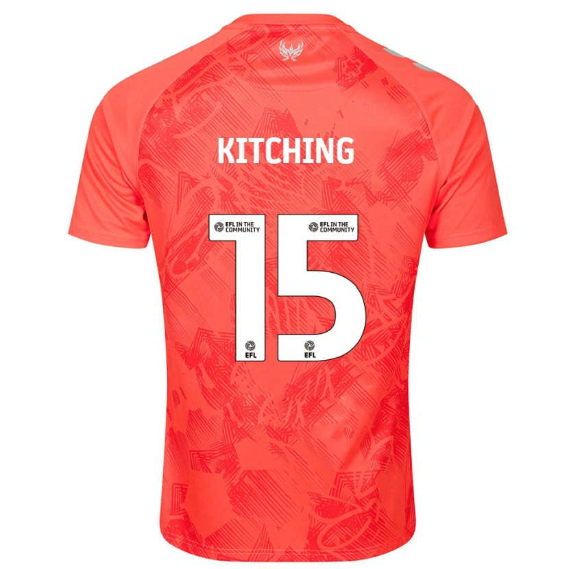 Danxen Niño Camiseta Liam Kitching #15 Naranja Blanco 2ª Equipación 2025/26 La Camisa México
