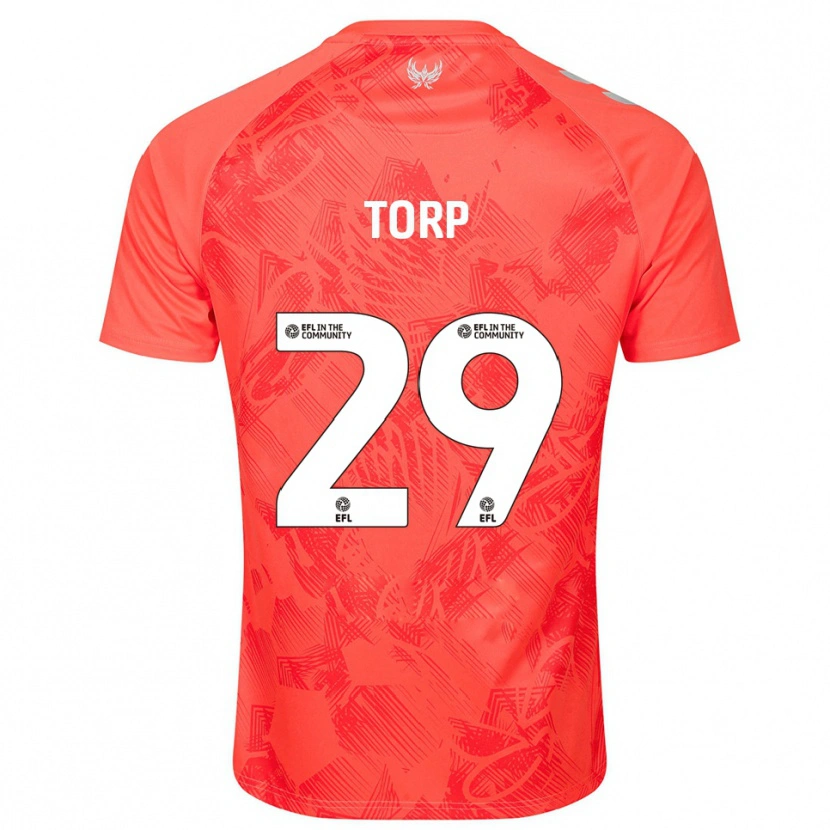 Danxen Niño Camiseta Victor Torp #29 Naranja Blanco 2ª Equipación 2025/26 La Camisa México