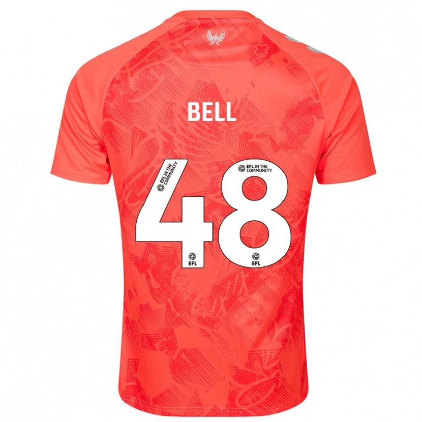 Danxen Niño Camiseta Luke Bell #48 Naranja Blanco 2ª Equipación 2025/26 La Camisa México