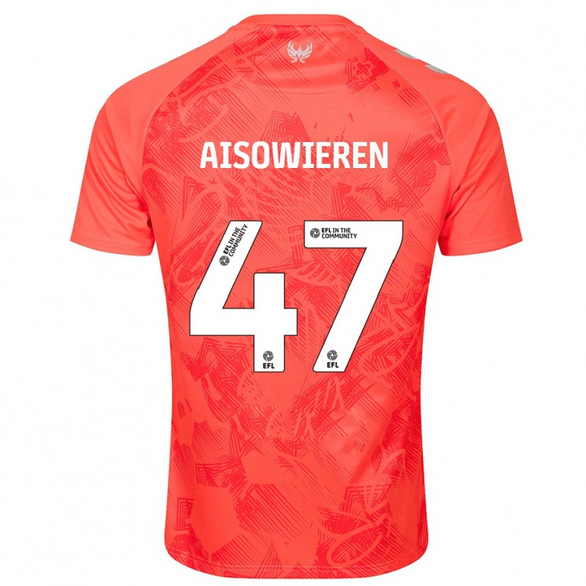 Danxen Niño Camiseta Evan Eghosa Aisowieren #47 Naranja Blanco 2ª Equipación 2025/26 La Camisa México