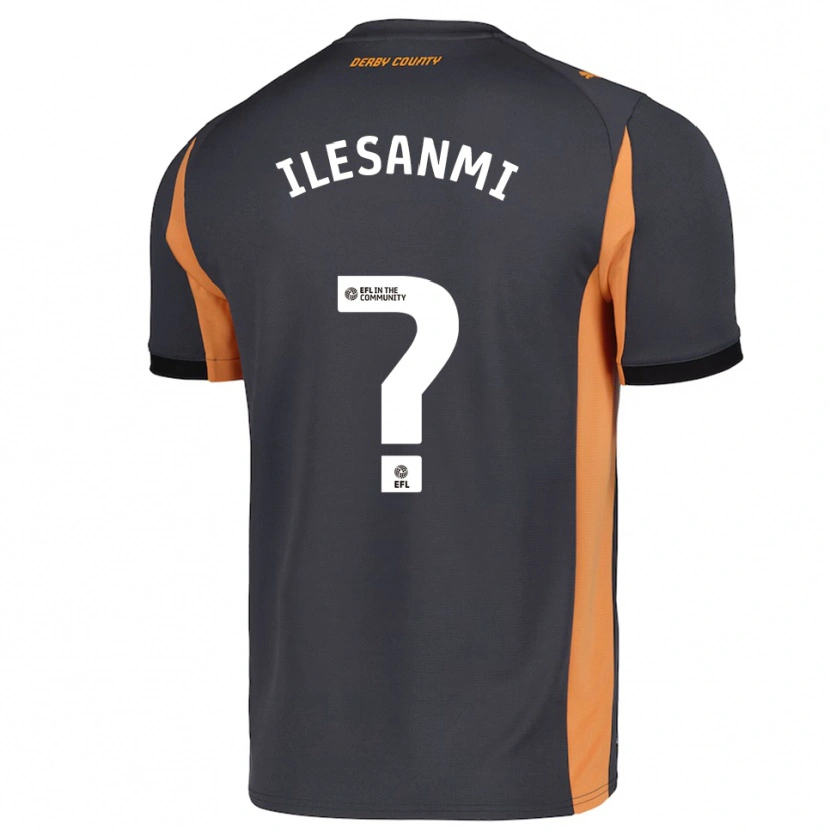 Danxen Niño Camiseta Emmanuel Ilesanmi #0 Gris Naranja Negro 2ª Equipación 2025/26 La Camisa México