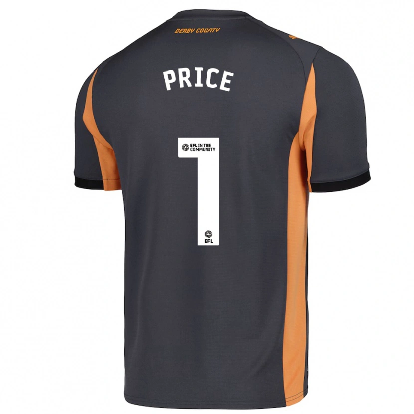 Danxen Niño Camiseta Harley Price #1 Gris Naranja Negro 2ª Equipación 2025/26 La Camisa México