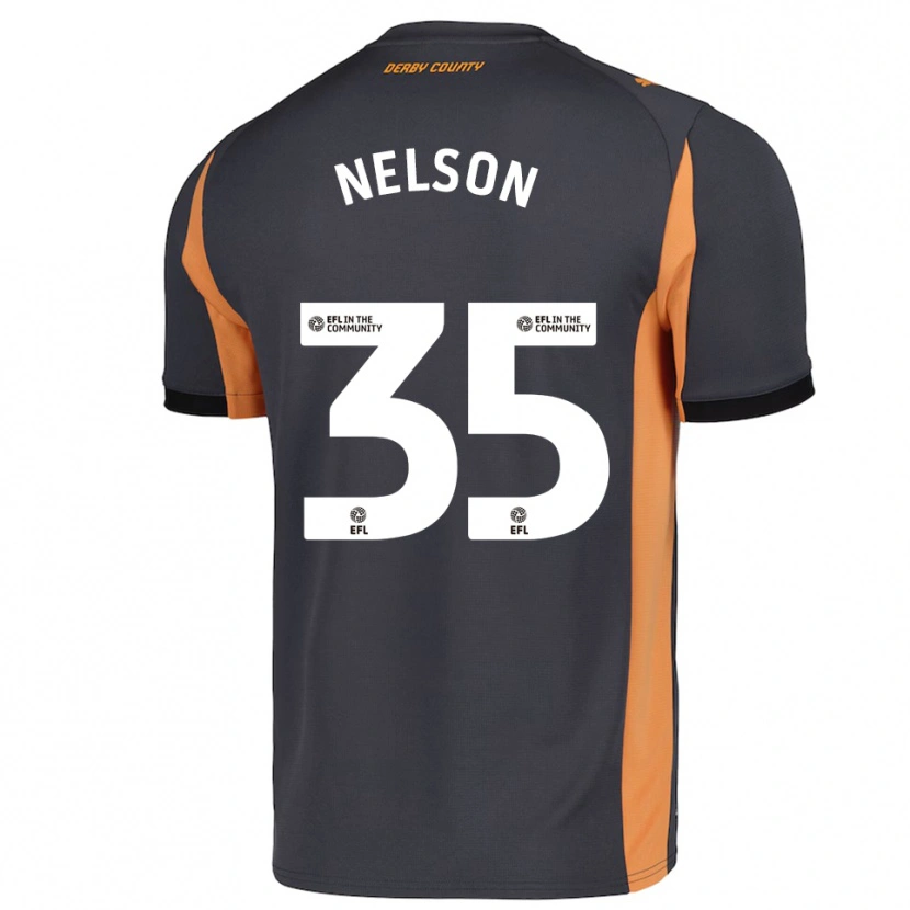 Danxen Niño Camiseta Curtis Nelson #35 Gris Naranja Negro 2ª Equipación 2025/26 La Camisa México