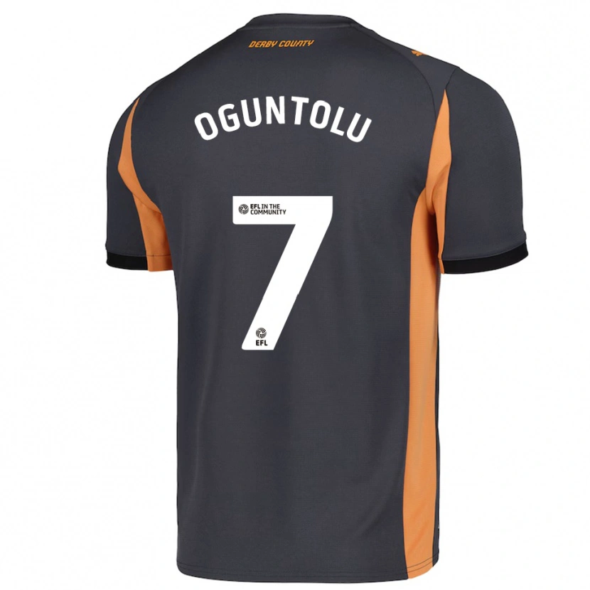 Danxen Niño Camiseta Justin Oguntolu #7 Gris Naranja Negro 2ª Equipación 2025/26 La Camisa México