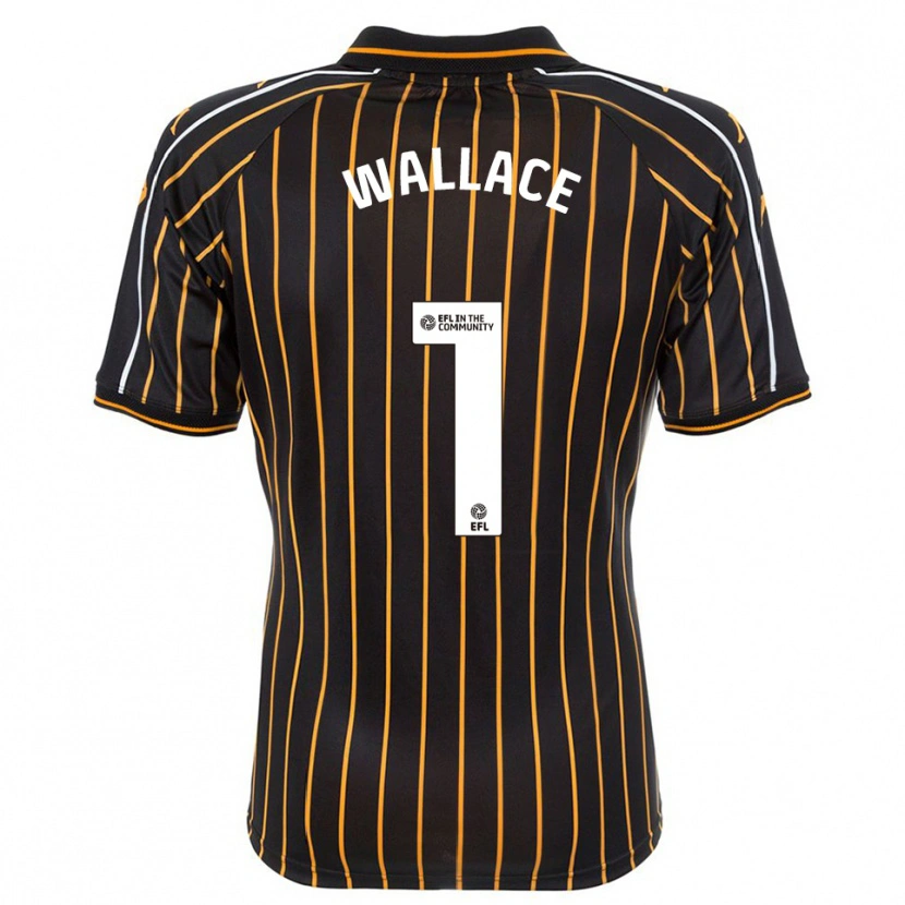 Danxen Niño Camiseta Abbi Wallace #1 Blanco Negro 2ª Equipación 2025/26 La Camisa México