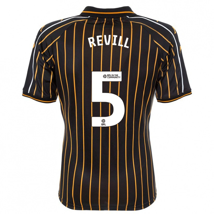 Danxen Niño Camiseta Harry Revill #5 Blanco Negro 2ª Equipación 2025/26 La Camisa México