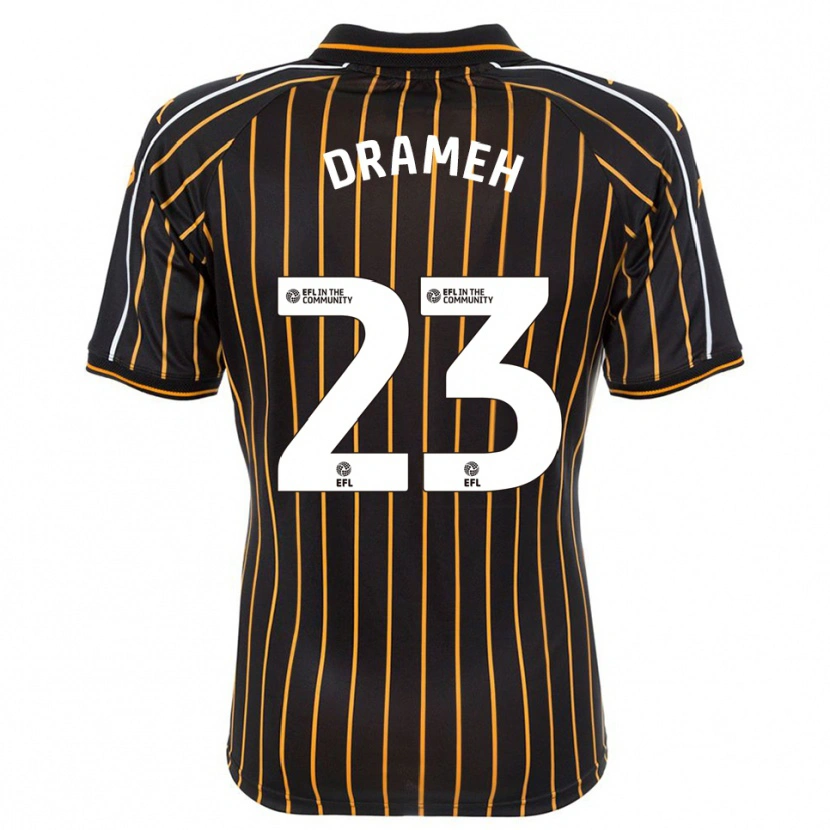 Danxen Niño Camiseta Cody Drameh #23 Blanco Negro 2ª Equipación 2025/26 La Camisa México