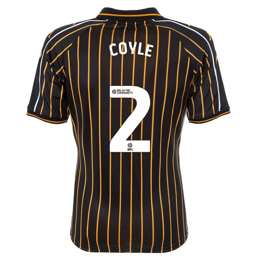 Danxen Niño Camiseta Lewie Coyle #2 Blanco Negro 2ª Equipación 2025/26 La Camisa México