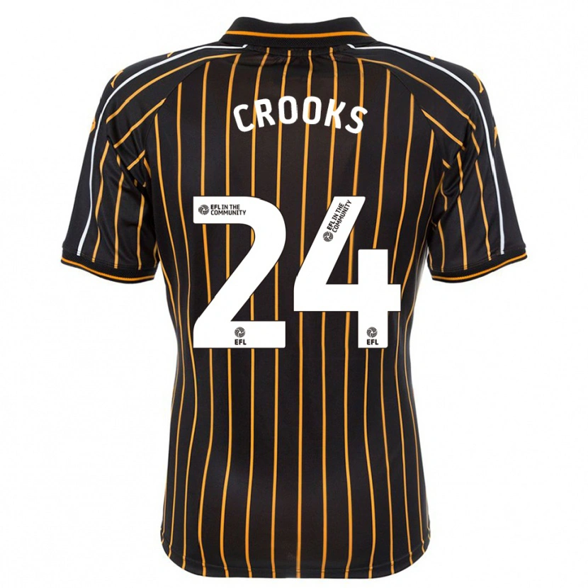 Danxen Niño Camiseta Matt Crooks #24 Blanco Negro 2ª Equipación 2025/26 La Camisa México