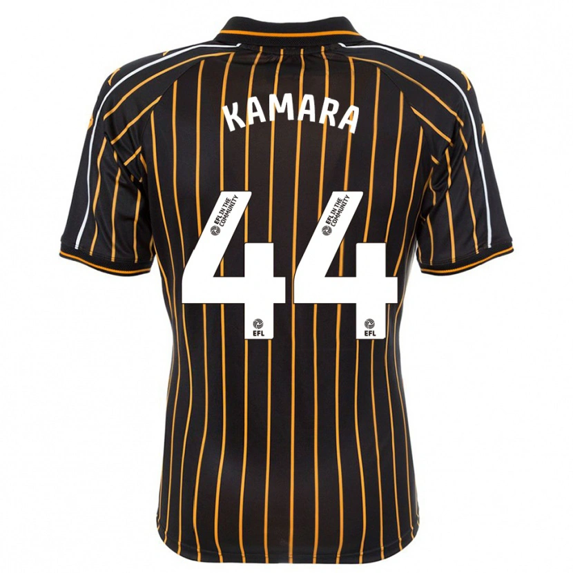 Danxen Niño Camiseta Abu Kamara #44 Blanco Negro 2ª Equipación 2025/26 La Camisa México