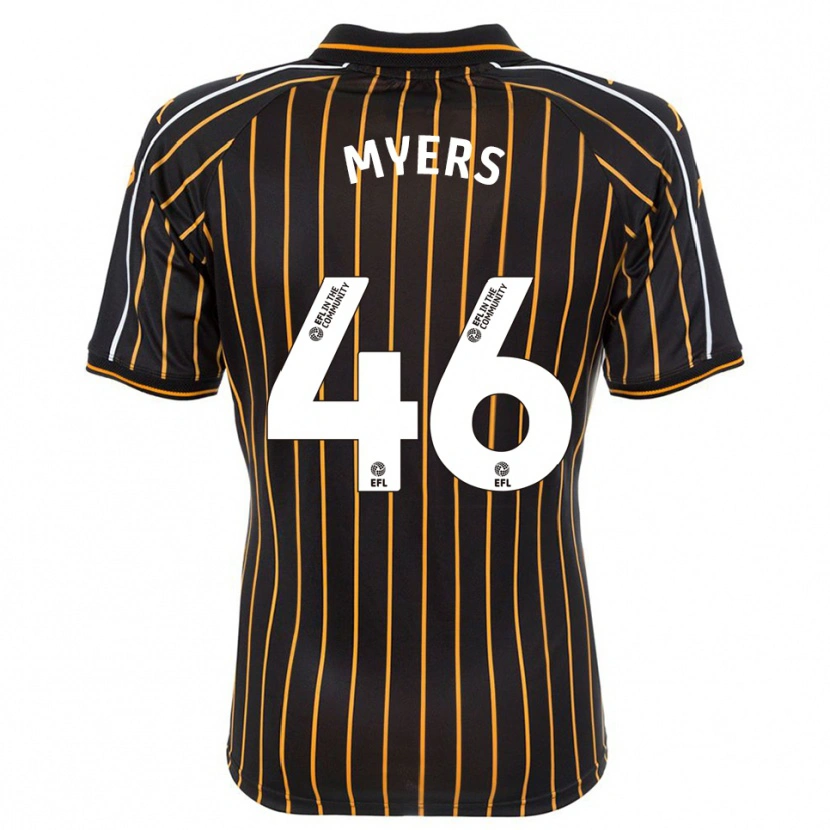Danxen Niño Camiseta Zane Myers #46 Blanco Negro 2ª Equipación 2025/26 La Camisa México