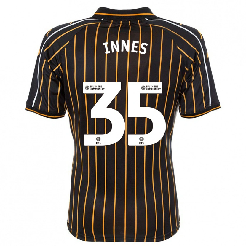 Danxen Niño Camiseta Emma Innes #35 Blanco Negro 2ª Equipación 2025/26 La Camisa México