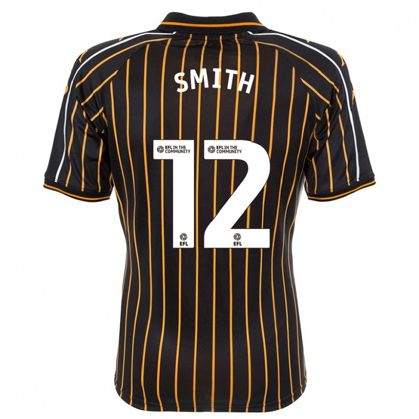 Danxen Niño Camiseta Emily Smith #12 Blanco Negro 2ª Equipación 2025/26 La Camisa México