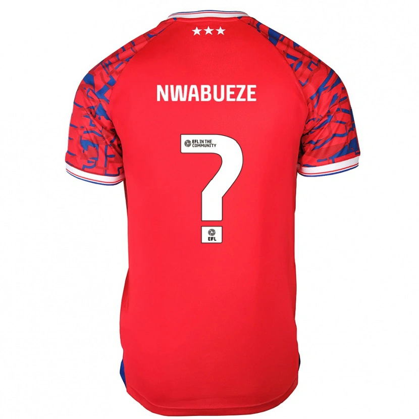 Danxen Niño Camiseta Jesse Nwabueze #0 Rojo Azul 2ª Equipación 2025/26 La Camisa México