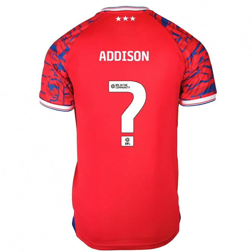 Danxen Niño Camiseta Angela Addison #0 Rojo Azul 2ª Equipación 2025/26 La Camisa México