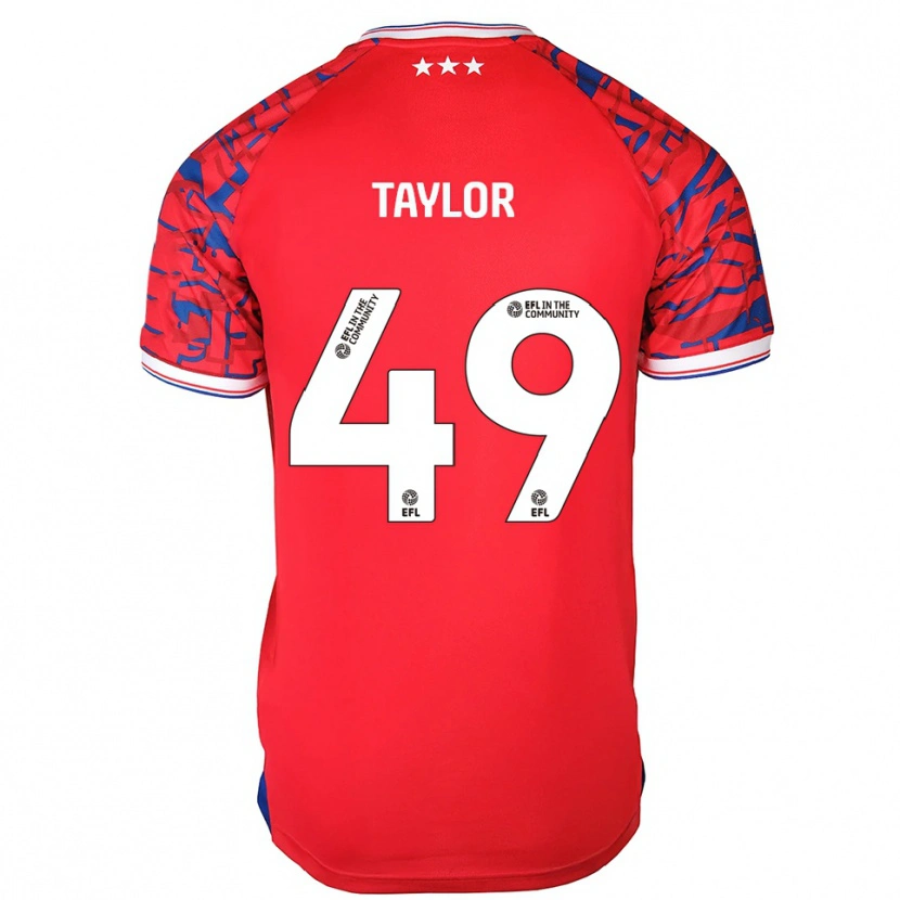 Danxen Niño Camiseta Tom Taylor #49 Rojo Azul 2ª Equipación 2025/26 La Camisa México