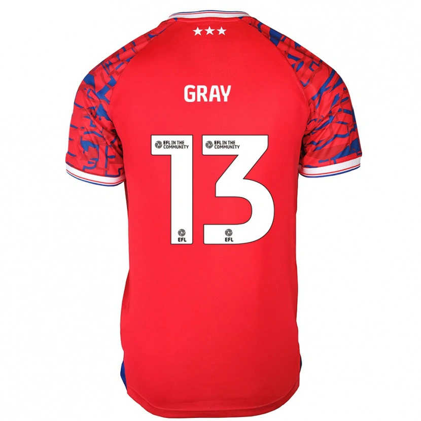 Danxen Niño Camiseta Henry Gray #13 Rojo Azul 2ª Equipación 2025/26 La Camisa México