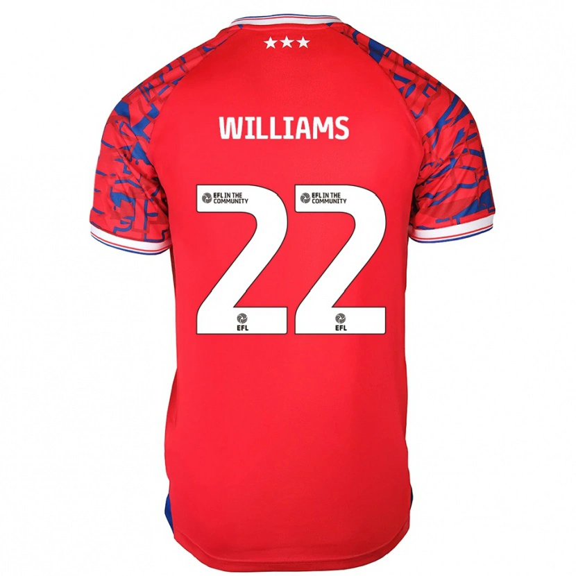 Danxen Niño Camiseta Evie Williams #22 Rojo Azul 2ª Equipación 2025/26 La Camisa México