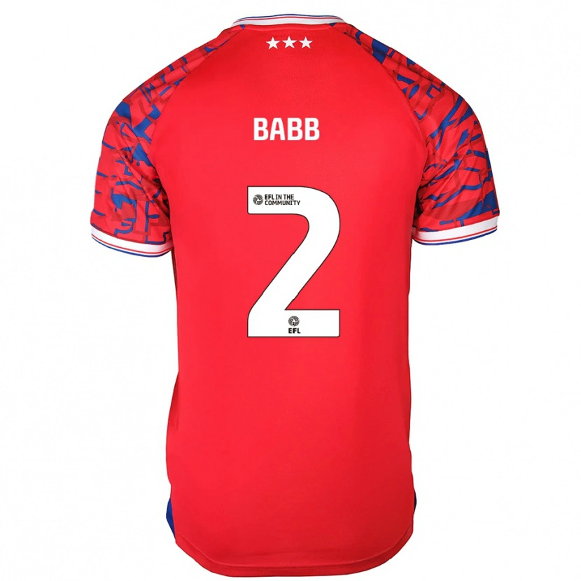 Danxen Niño Camiseta Daniel Babb #2 Rojo Azul 2ª Equipación 2025/26 La Camisa México