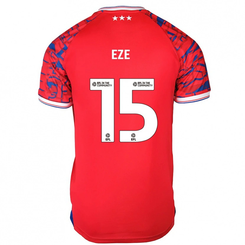 Danxen Niño Camiseta Nelson Eze #15 Rojo Azul 2ª Equipación 2025/26 La Camisa México