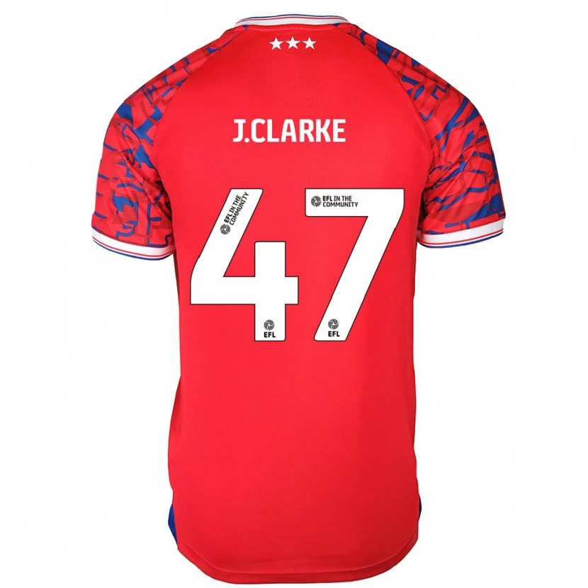 Danxen Niño Camiseta Jack Clarke #47 Rojo Azul 2ª Equipación 2025/26 La Camisa México