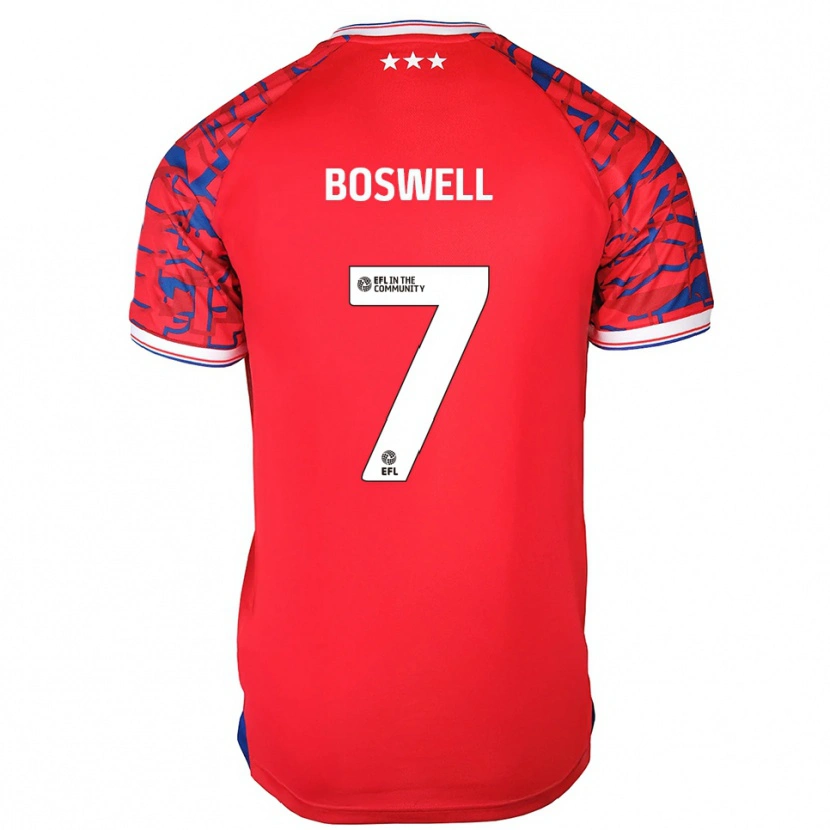 Danxen Niño Camiseta Ashton Boswell #7 Rojo Azul 2ª Equipación 2025/26 La Camisa México