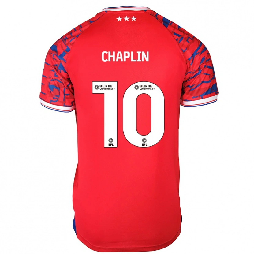 Danxen Niño Camiseta Conor Chaplin #10 Rojo Azul 2ª Equipación 2025/26 La Camisa México