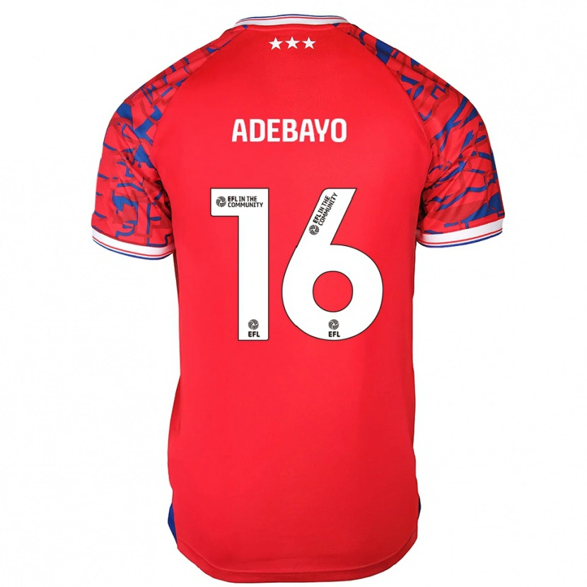 Danxen Niño Camiseta Afi Adebayo #16 Rojo Azul 2ª Equipación 2025/26 La Camisa México