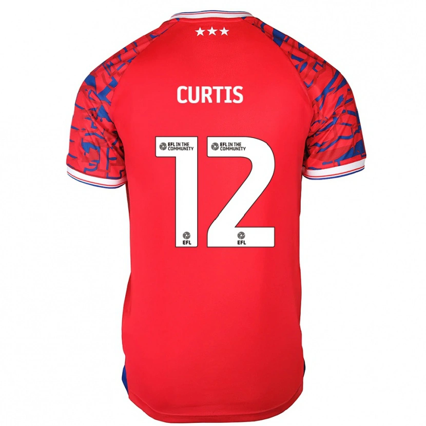 Danxen Niño Camiseta Henry Curtis #12 Rojo Azul 2ª Equipación 2025/26 La Camisa México