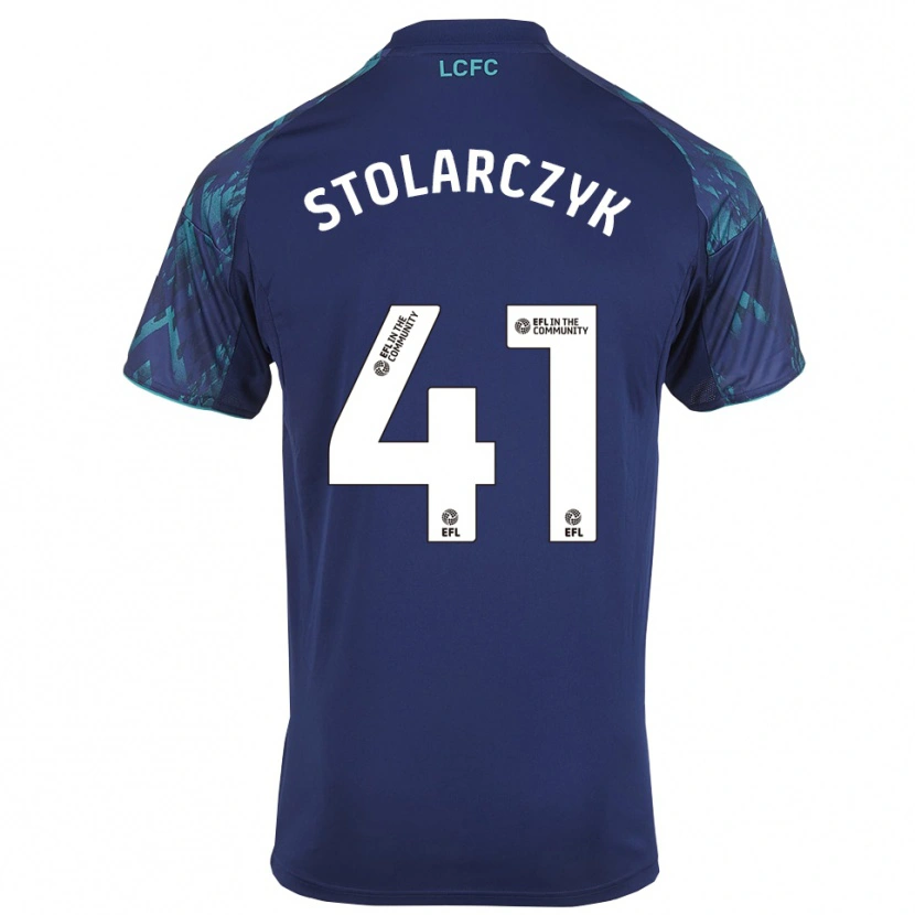 Danxen Niño Camiseta Jakub Stolarczyk #41 Azul Marino Verde Blanco 2ª Equipación 2025/26 La Camisa México