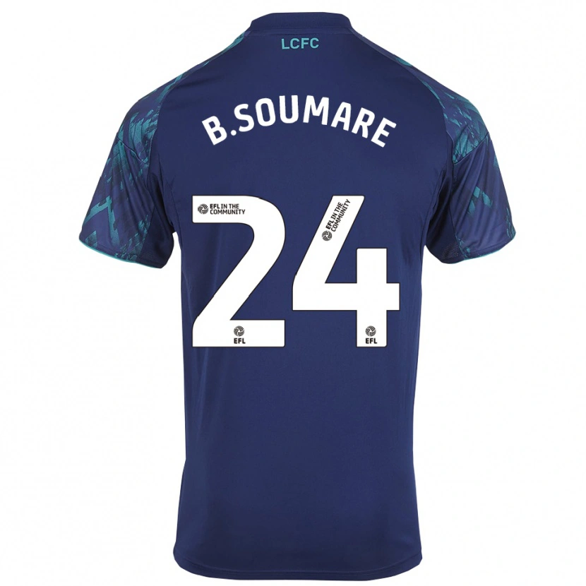 Danxen Niño Camiseta Boubakary Soumaré #24 Azul Marino Verde Blanco 2ª Equipación 2025/26 La Camisa México