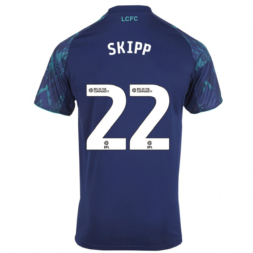 Danxen Niño Camiseta Oliver Skipp #22 Azul Marino Verde Blanco 2ª Equipación 2025/26 La Camisa México