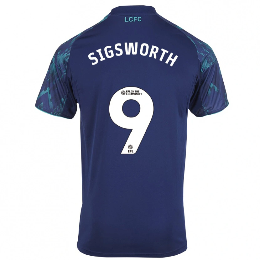 Danxen Niño Camiseta Jessica Sigsworth #9 Azul Marino Verde Blanco 2ª Equipación 2025/26 La Camisa México