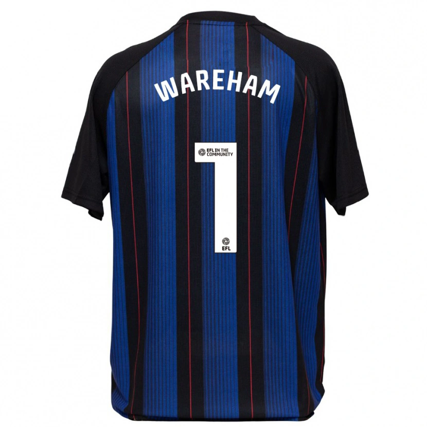 Danxen Niño Camiseta Laura Wareham #1 Azul Negro 2ª Equipación 2025/26 La Camisa México