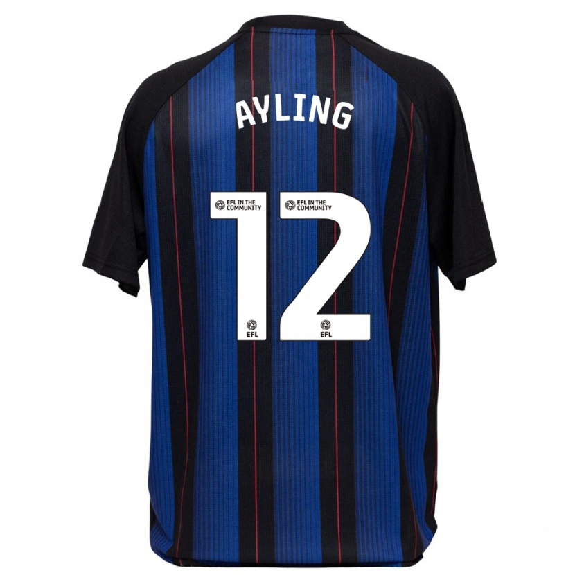 Danxen Niño Camiseta Luke Ayling #12 Azul Negro 2ª Equipación 2025/26 La Camisa México