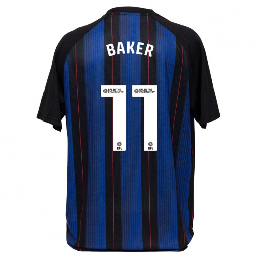 Danxen Niño Camiseta Ella Baker #11 Azul Negro 2ª Equipación 2025/26 La Camisa México