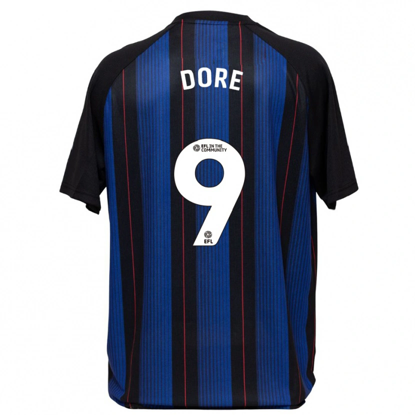 Danxen Niño Camiseta Addis Dore #9 Azul Negro 2ª Equipación 2025/26 La Camisa México